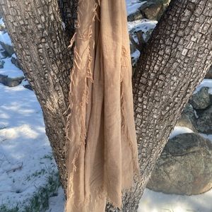 Soft Cotton Scarf in Cream Color